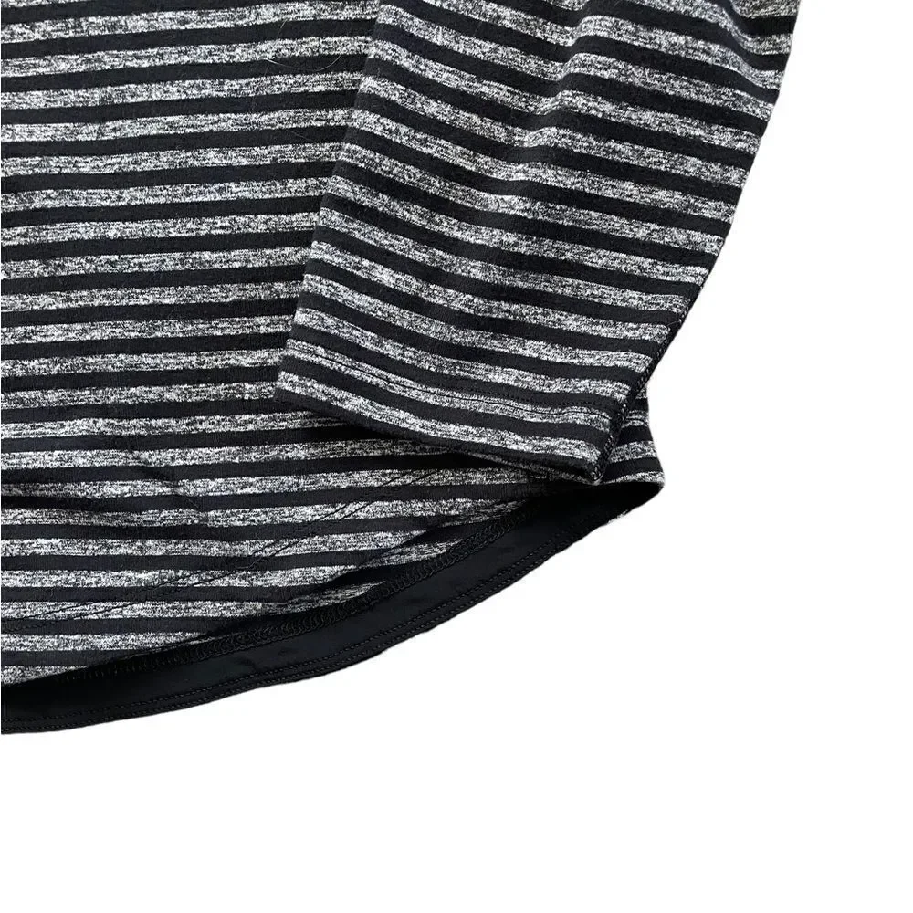LULULEMON Men's Studio Half Zip Pullover Black White Striped Size Medium - Picture 6 of 8